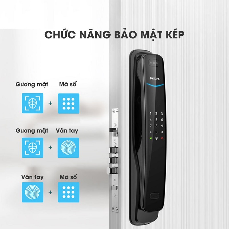 Khóa vân tay Nhận diện khuôn mặt DDL702-8HWS