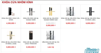 lắp khóa cửa vân tay cho cửa nhôm